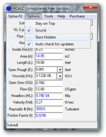 HCALC screenshot 2