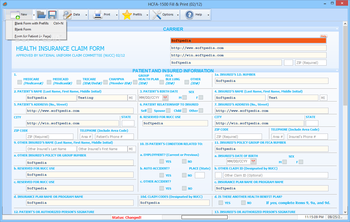 HCFA-1500 Fill & Print screenshot