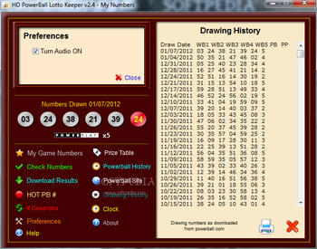 HD PowerBall Lotto Keeper screenshot 2