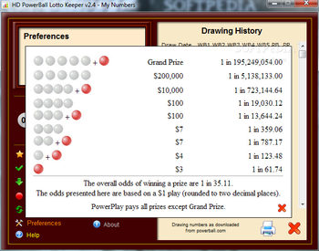HD PowerBall Lotto Keeper screenshot 3