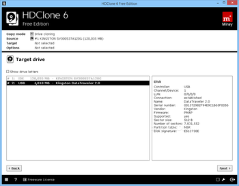 HDClone Free Edition screenshot 3