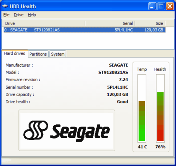 HDD Health screenshot