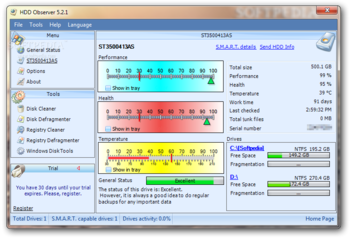 HDD Observer screenshot