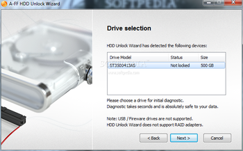 HDD Unlock screenshot