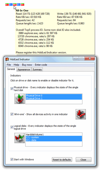 HddLed Indicator screenshot