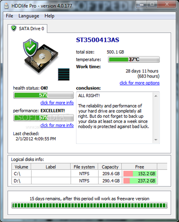 HDDlife Pro screenshot
