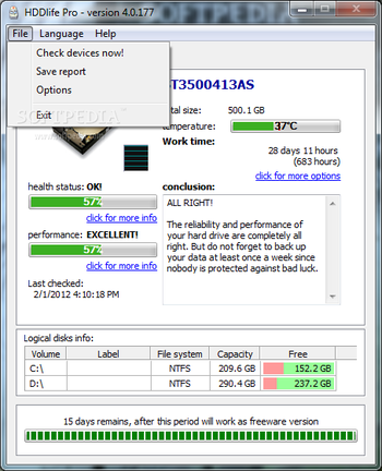 HDDlife Pro screenshot 2