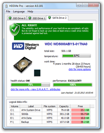 HDDlife Pro screenshot