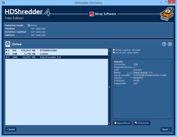 HDShredder screenshot 2