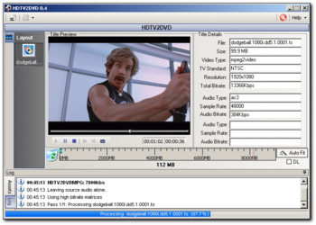 HDTV2DVD screenshot