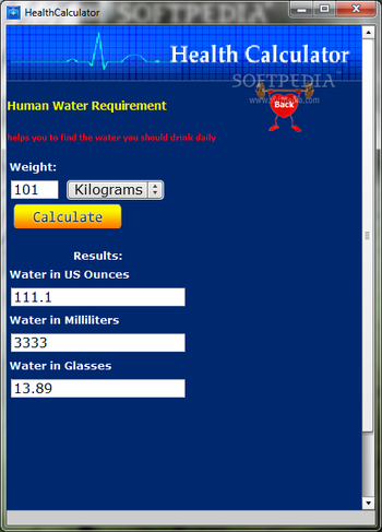 HealthCalculator screenshot 3