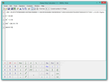 Heavy Duty Calculator screenshot