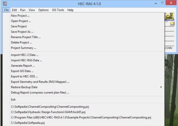 HEC-RAS screenshot 2