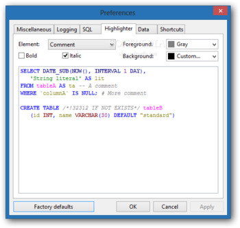 HeidiSQL screenshot 16