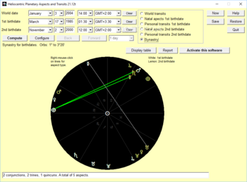 Heliocentric Planetary Aspects and Transits screenshot 6