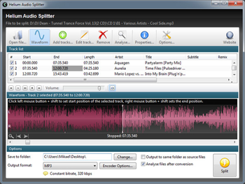 Helium Audio Splitter screenshot