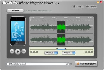 HelloMovie iPhone Ringtone Maker screenshot