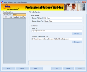 Help Desk Email Templates for Outlook 2010  screenshot