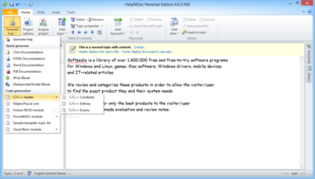 HelpNDoc Personal Edition screenshot 2