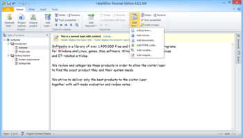 HelpNDoc Personal Edition screenshot 3