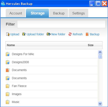 Hercules Backup screenshot