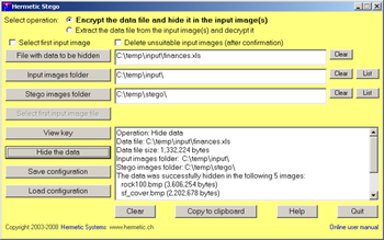 Hermetic Stego screenshot