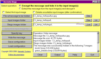 Hermetic Stego screenshot 2