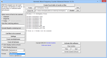 Hermetic Word Frequency Counter Advanced screenshot 3