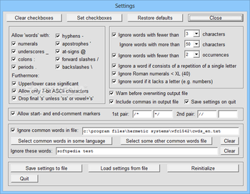 Hermetic Word Frequency Counter screenshot 2