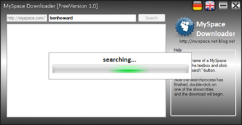 Herrmann MySpace Downloader screenshot