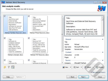 Hetman Word Recovery screenshot 2