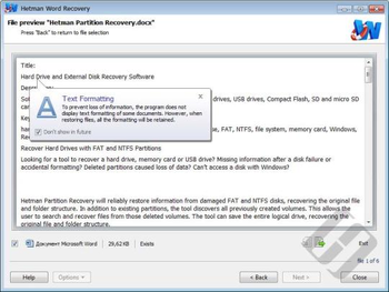 Hetman Word Recovery screenshot 5