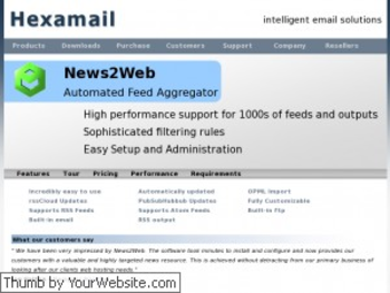 Hexamail News2Web screenshot
