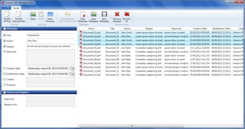 Hexonic PDF Metadata Editor screenshot