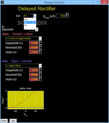 HHsim Hodgkin-Huxley Simulator screenshot 6