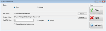 Hi-Split File screenshot