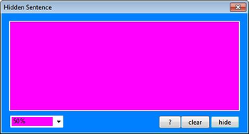 Hidden sentence screenshot