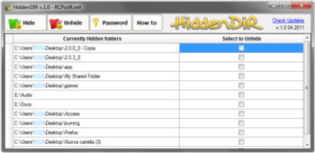 HIddenDIR Portable screenshot