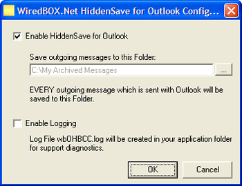 HiddenSave for Outlook screenshot