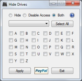 Hide Drives screenshot