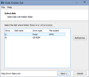 Hide Folder Ext screenshot