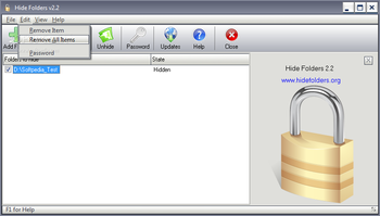 Hide Folders screenshot 3