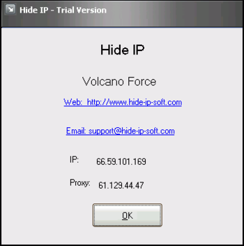 Hide IP screenshot