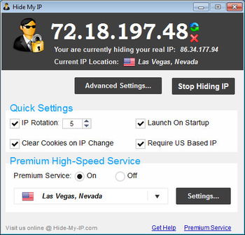 Hide My IP screenshot