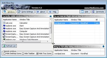 Hide Windows Free screenshot 2