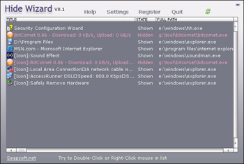 Hide Wizard screenshot 2