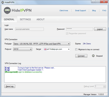 HideIPVPN screenshot