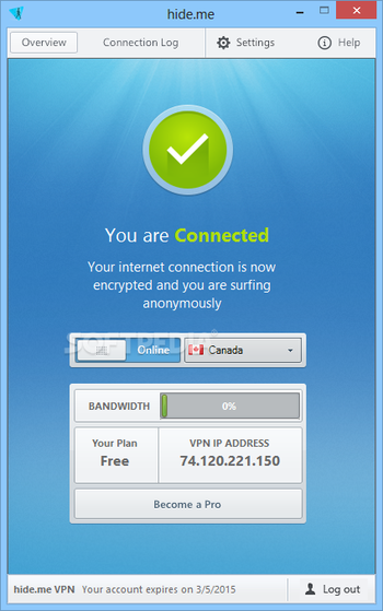 hide.me VPN screenshot 2