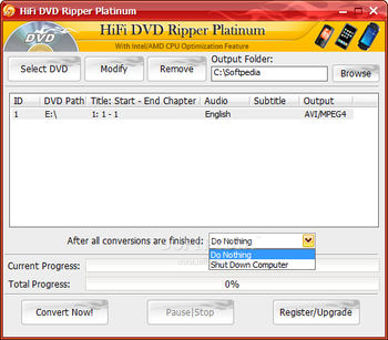 HiFi DVD Ripper screenshot
