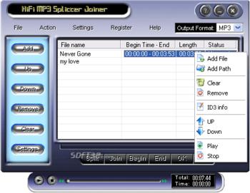 HiFi MP3 Splitter Joiner screenshot 3